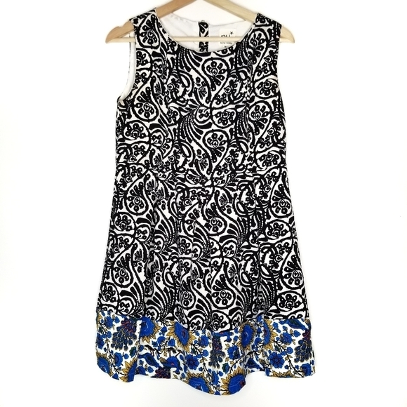 NU NEW YORK Printed Sleeveless A Line Silhouette Cute Shift Dress Women Medium - Picture 2 of 12